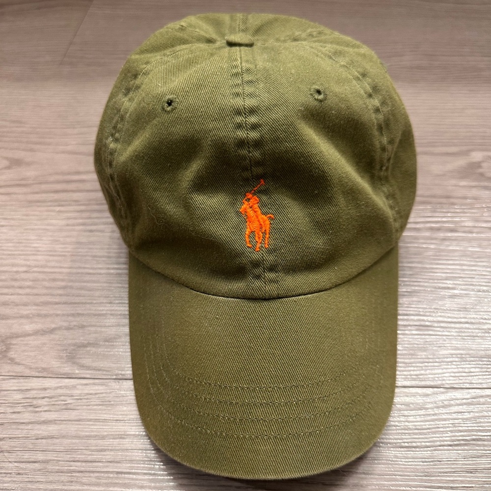 Polo Cap - Army Green/Orange